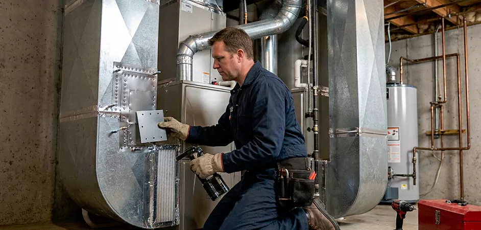 Supply and Return Plenum Repair in Salisbury