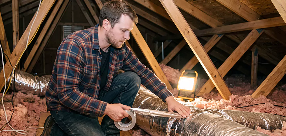 Attic Duct Sealing and Insulation in Salisbury